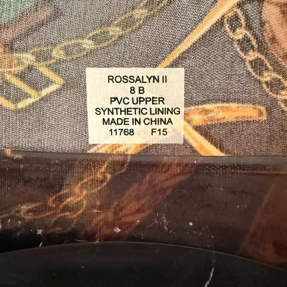 Lauren Ralph Lauren Rossalyn II Equestrian Print Rain Boots Black Multi Size 8